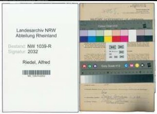Entnazifizierung Alfred Riedel , geb. 14.09.1917 ()