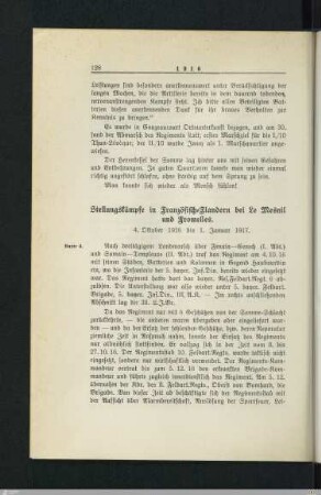 Stellungskämpfe in Französisch-Flandern bei Le Mesnil und Fromelles