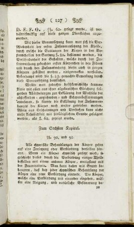 Zum Sechsten Kapitel.