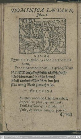 Dominica Laetare, Johan. 6.