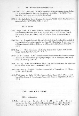 XII.6.c Sekten