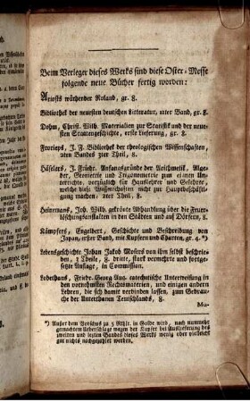 Beim Verleger dieses Werks sind diese Oster-Messe folgende neue Bücher fertig worden: