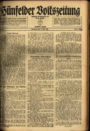 Ausgabe vom Dienstag, den 03. Mai 1921.
