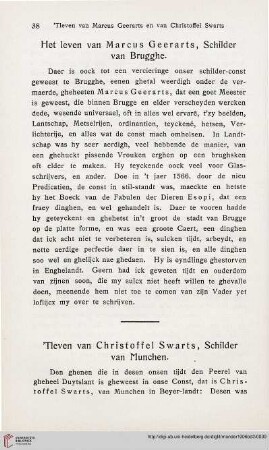 Het leven van Marcus Geerarts, Schilder van Brugghe