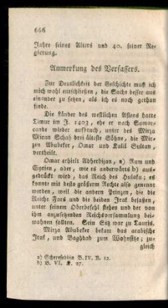 Anmerkung des Verfassers