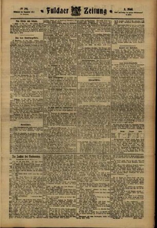 Dritte Ausgabe vom Mittwoch, den 20. Dezember 1911.