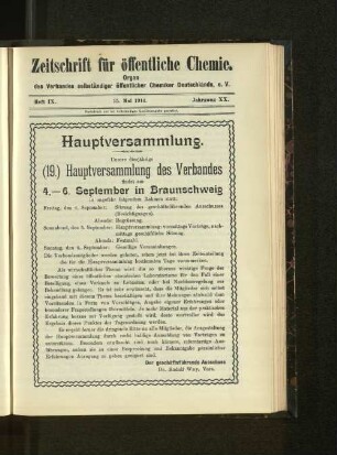 Hauptversammlung.