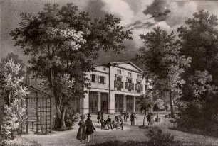 Ansichten Karlsruher Gebäude, Bauwerke und Denkmäler. Gebäude der Lesegesellschaft