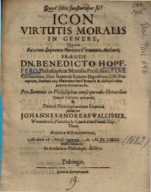 Icon Virtutis Moralis In Genere