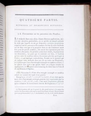 Quartrième Partie. Méthodes et Recherches Diverses.