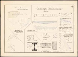 Studien zur Statik: Blechträger-Untersuchung. Statische Berechnungen, Zeichnungen, Diagramme und Tabelle