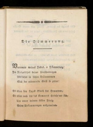 Die Dämmerung.