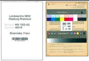 Entnazifizierung Franz Broenneke, geb. 10.11.1904 (Stadtinspektor)