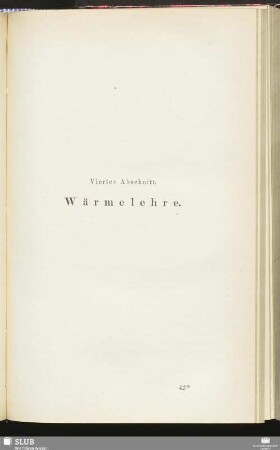 Vierter Abschnitt. Wärmelehre