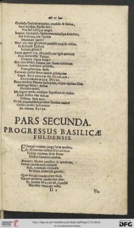 Pars Secunda