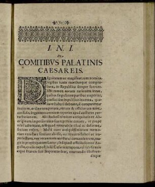 De Comitibus Palatinis Caesareis