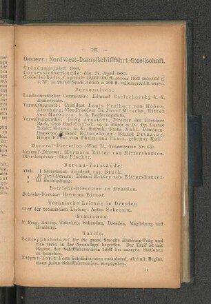 Oesterr. Nordwest-Dampfschifffahrt-Gesellschaft.