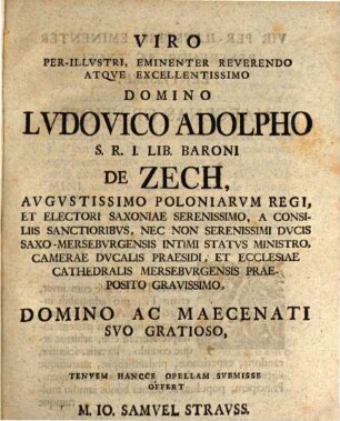 M. Io. Samuel. Straussii ... Positiones historicae de Rudolfo Suevico Anti-caesare : cuius manus in praelio amputata, Merseburgi, in templo Cathedrali asservatur ; cum annotationibus locupletoribus, et appendice nunc demum adiecta de hostiis eucharisticis earumque abusu maxime superstitioso