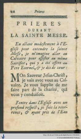 Prieres Durant La Sainte Messe