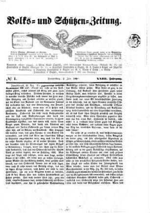 Volks- und Schützenzeitung : politisches Volksblatt. 1868 = Jg. 23