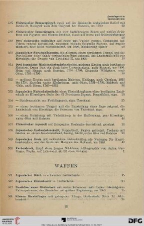 Waffen (Nr. 561-626)
