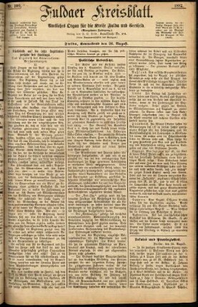 Ausgabe vom Samstag, den 26. August 1882.