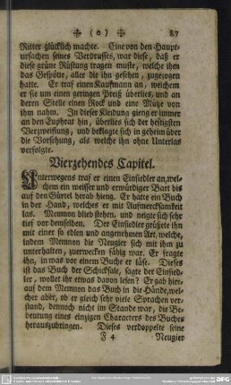 Vierzehendes Capitel