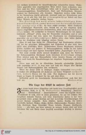 30: Die Lage der Ethik in unserer Zeit