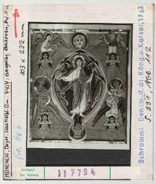 München, Staatsbibliothek: Clm 4454, Bamberger Evangeliar, fol. 86b: Christus im Lebensbaum
