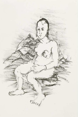 Sitzender weiblicher Akt
