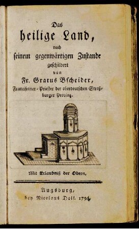 Das heilige Land, nach seinem gegenwärtigen Zustande geschildert