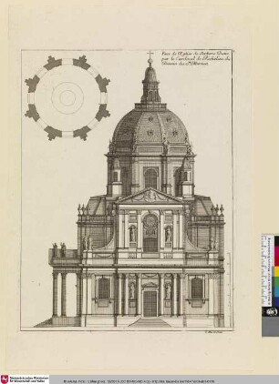 Le Grand Marot, Bl. 120: Face de L'Eglise de Sorbone Batie par le Cardinal Richelieu [...]