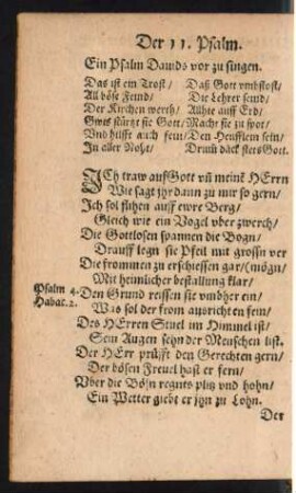 Der 11. Psalm. - Der 20. Psalm.