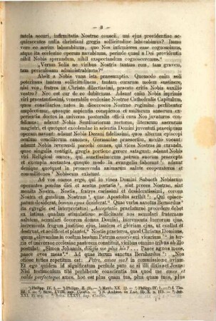 Ignatius divina miseratione et sedis apostolicae gratia Episcopus Ratisbonensis universo dioeceseos clero salutem et benedictionem a Domino : [Gegeben zu Regensburg ... den 2. Mai des Jahres 1858.]