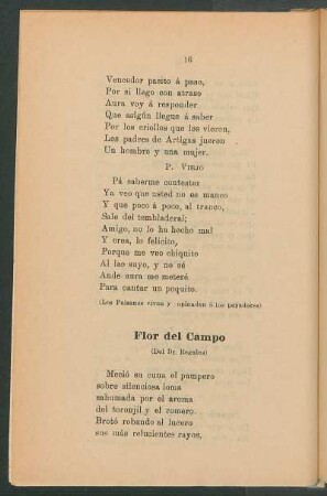 Flor del campo : (Del Dr. Regules)