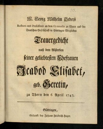1r-, Trauergedicht
