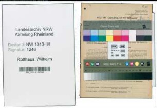 Entnazifizierung Wilhelm Rotthaus , geb. 03.04.1908 (Abteilungsleiter)