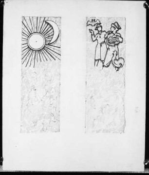Zwei Skizzen : Zwei Skizzen. Bleistiftzeichnungen auf Papier (um 1959; W. Reinhold)