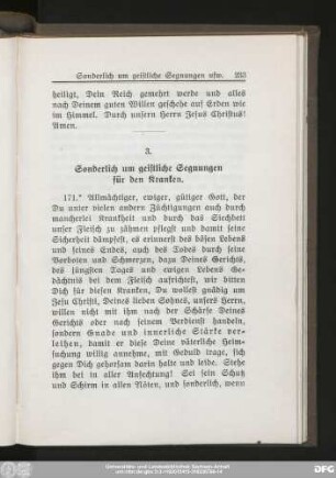 3. Sonderlich um geistliche Segnungen für den Kranken.