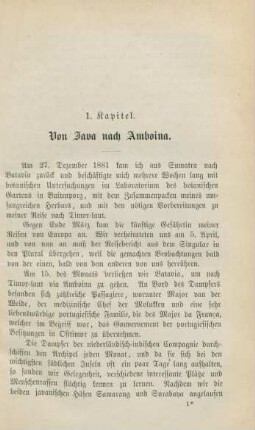 1. Kapitel. Von Java nach Amboina