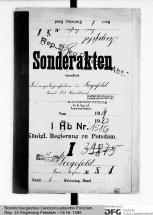 Bauangelegenheiten in Seegefeld, Kr. Osthavelland