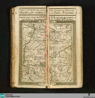 Typus Sveviae in seqq. LVI tabulas divisae : provinciarum Sveviae geogr[aphica] descriptio; Schwaben