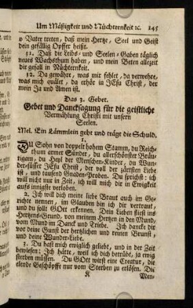 145-152, Das 3. Gebet