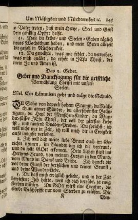 145-152, Das 3. Gebet