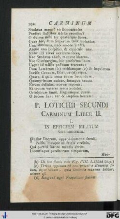 Liber II Carminum.