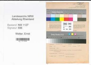 Entnazifizierung Ernst Wetter , geb. 07.01.1904 (Amtmann)