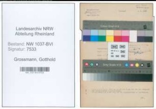 Entnazifizierung Gotthold Grossmann , geb. 22.04.1883 (Telegr.Inspektor)