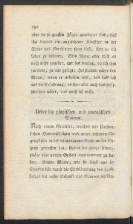 Ueber die physischen und moralischen Stürme