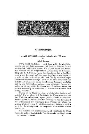 Das psychophysische Prinzip der Übung