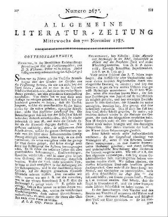 Beobachtungen meiner Selbst. [Lebe, wie du, wenn du stirbst, wünschen wirst, gelebt zu haben]. Wien: Hörling 1787